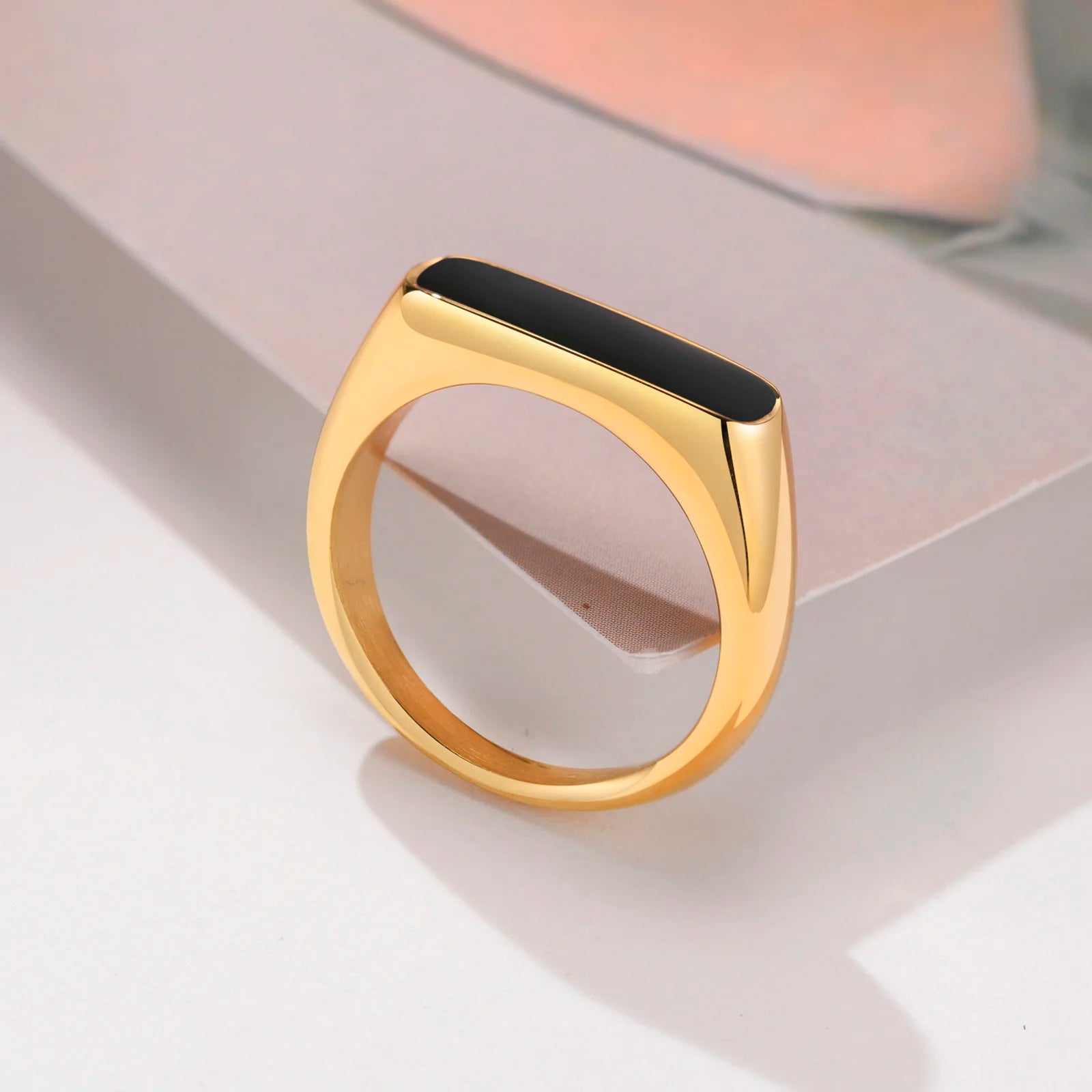 The Titan Black Bar Ring